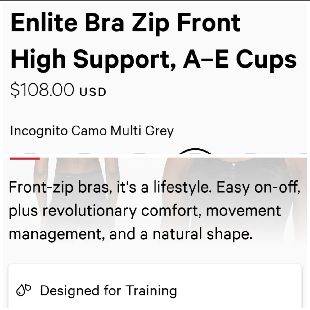 NWOT Lululemon Enlite Zip Front Bra - Picture 8 of 12